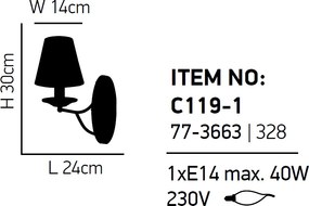 Απλίκα Τοίχου Homelighting Etna 77-3663 Grey