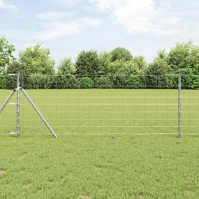 vidaXL Περίφραξη αγρού Ασημί 50 x 0.8 m Γαλβανισμένος χάλυβας