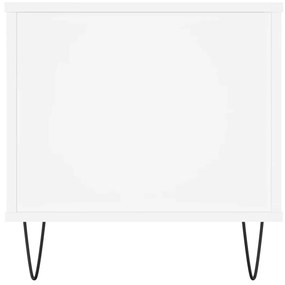 Τραπεζάκι Σαλονιού Λευκό 90x44,5x45 εκ. από Επεξεργασμένο Ξύλο - Λευκό