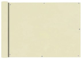 Διαχωριστικό Βεράντας Κρεμ 75 x 400 εκ. από Ύφασμα Oxford - Κρεμ
