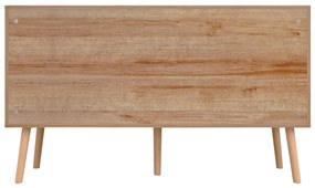 Μπουφές Μελαμίνης Colm-Συνθ. Rattan στις Πόρτες 120x39x70 Υ Εκ.