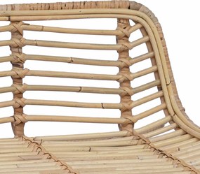 vidaXL Μπαρ σκαμπό 2 pcs Φυσικό 44 x 45 x 76 εκ. Ράτταν και Χάλυβας