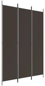 vidaXL Διαχωριστικό Δωματίου με 6 Πάνελ Καφέ 150x220 εκ. από Ύφασμα