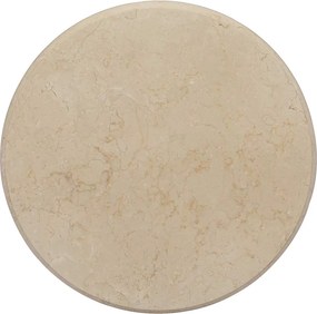 vidaXL Επιφάνεια Τραπεζιού Κρεμ Ø50 x 2,5 cm Μαρμάρινη
