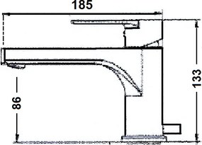 Oioli King 9200 Black Matt - Μπαταρία νιπτήρα