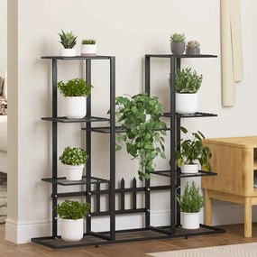 vidaXL Βάση Λουλουδιών Μαύρη 94,5 x 25 x 89 εκ. Σιδερένια