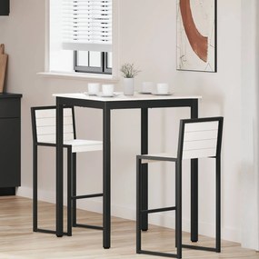 vidaXL Τραπέζι μπαρ Λευκό 80 x 80 x 105 εκ. Στερεά ξυλεία πεύκου