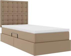 vidaXL Κρεβάτι Αποθήκης Καπουτσίνο 100 x 200 cm Τεχνητό Δέρμα