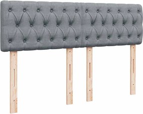 vidaXL Κρεβάτι Boxspring με Στρώμα Αν. Πράσινο 160x200εκ Υφασμάτινο