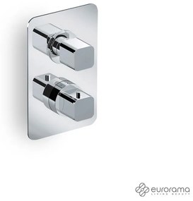 Eurorama Quadra Chrome Θερμοστατικός Μίκτης Εντοιχισμού με Εκτροπέα 750033NQSL-100
