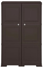 vidaXL Πλαστικό Ντουλάπι Καφέ 79 x 43 x 125 εκ. με Σχέδιο Ξύλου