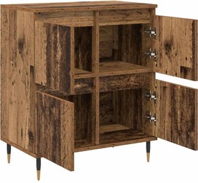 vidaXL Ντουλάπι αποθήκευσης 3 pcs Παλιό ξύλο 60 x 35 x 70 cm