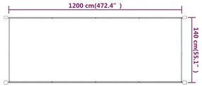 vidaXL Τέντα Κάθετη Μπλε 140 x 1200 εκ. από Ύφασμα Oxford