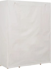 vidaXL Ντουλάπα Λευκή 135 x 40 x 170 εκ. Υφασμάτινη