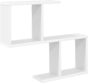 vidaXL Ράφι Τοίχου Λευκό 60 x 12 x 50,5 εκ Επεξεργασμένο Ξύλο