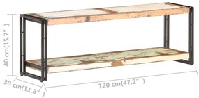 Έπιπλο Τηλεόρασης 120 x 30 x 40 εκ. από Μασίφ Ανακυκλωμένο Ξύλο - Καφέ