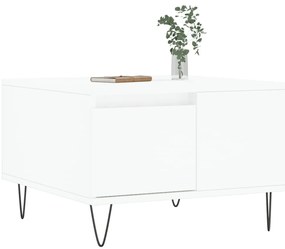 vidaXL Τραπεζάκι Σαλονιού Λευκό 55x55x36,5 εκ. από Επεξεργασμένο Ξύλο