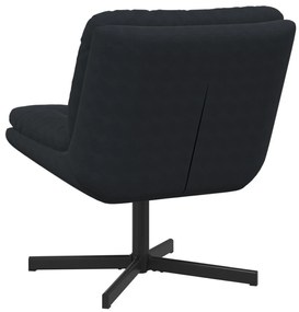 vidaXL Γυριστή Χαλαρωτική Καρέκλα Μαύρο 63 x 75 x 76 εκ Βελούδο