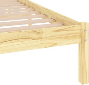 vidaXL Πλαίσιο Κρεβατιού 75 x 190 εκ. από Μασίφ Ξύλο Small Single