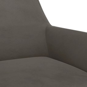 vidaXL Καρέκλα Γραφείου Περιστρεφόμενη Σκούρο Γκρι Βελούδινη