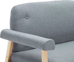 vidaXL Καναπές Διθέσιος Ανοιχτό Γκρι Υφασμάτινος