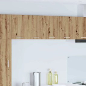 vidaXL Κρεμαστό ντουλάπι με πόρτα 2 pcs Χειροποίητη Δρυς και Λευκό