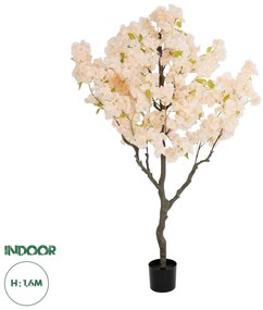 20679 GloboStar® Artificial Garden SALMON CHERRY BLOSSOM TREE 20678 Τεχνητό Διακοσμητικό Δέντρο Απαλό Ροζ Άνθος Κερασιάς Υ160cm