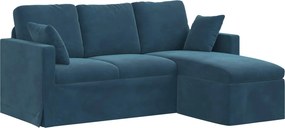 vidaXL Καναπές Μπλε 178 x 134 x 80 εκ Βελούδο