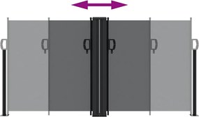 vidaXL Σκίαστρο Πλαϊνό Συρόμενο Μαύρο 120 x 600 εκ.