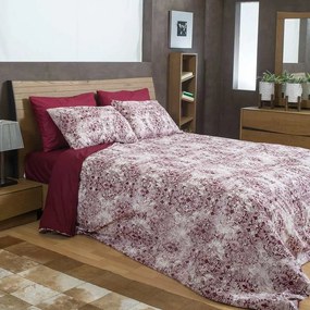 Art. 111 Κουβερλί μονό 170Χ240 και 1 Μαξιλαροθήκη BEAUTY HOME FL Βυσινή Art 111