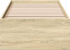 vidaXL Πλαίσιο Κρεβατιού Sonoma Δρυς 90 x 190 εκ. Επεξεργασμένο Ξύλο