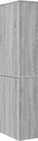 vidaXL Ντουλάπι Μπάνιου Στενό με Ροδάκια Γκρι Sonoma Επεξ. Ξύλο