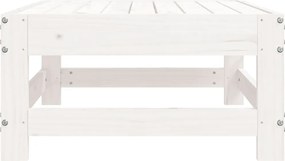 vidaXL Υποπόδιο Κήπου Λευκό από Μασίφ Ξύλο Πεύκου