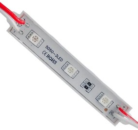 20 Τεμάχια x LED Module 3 SMD 5050 0.8W 12V 50lm IP65 Αδιάβροχο Κόκκινο GloboStar 65002