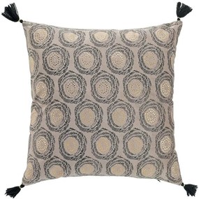 Μαξιλάρι Διακοσμητικό (Με Γέμιση) 027.1608972 Beige-Black 45X45 Velvet