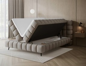 Επενδυμένο κρεβάτι Sober-140 x 200-Μόκα