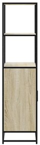 Highboard Δρυς sonoma 68x35x139 cm Επεξεργασμένο ξύλο μέταλλο - Καφέ