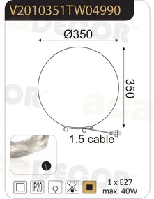 Φωτιστικό Δαπέδου Aca Luna V2010351TW White
