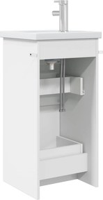 vidaXL Καθρέφτης μπάνιου με νιπτήρα Λευκό 42 x 40 x 84,5 εκ
