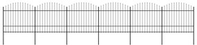 Κάγκελα Περίφραξης με Λόγχες Μαύρα (1,5-1,75)x10,2 μ. Ατσάλινα