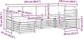 vidaXL Σειρά Καναπέ Εξωτερικού 6 pcs Λευκό και Κρεμ Πολυεστέρας