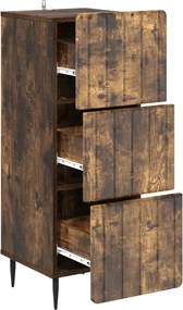 vidaXL Ντουλάπι με Συρτάρια 33 x 34,5 x 92 εκ. Επεξεργασμένο Ξύλο