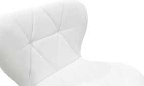 Σκαμπό μπαρ Coozy pakoworld pu σε λευκό χρώμα σκελετός χρωμίου