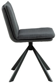 Καρέκλα Oakland 898, Μαύρο, Γκρι, 85x48x59cm, 8 kg, Ταπισερί, Μεταλλικά, Ξύλο | Epipla1.gr