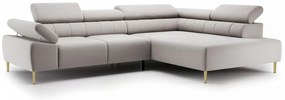 Γωνιακός Καναπές/Κρεβάτι Taler/ Μπεζ/ Χρυσά πόδια/ Δεξιά γωνία/ 312x96x214 BOG5199