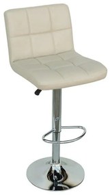 Σκαμπό Bar 40 43.2384.S (Σετ 2τμχ) 43x52x110cm Cream Metal, Technoderma