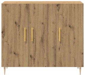 vidaXL Πλαϊνό γραφείο artisan δρυς 90 x 34 x 80 εκ. Επεξεργασμένο ξύλο