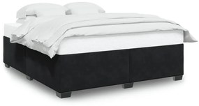 Σκελετός Κρεβατιού Χωρίς Στρώμα Μαύρο 180x200 εκ. Βελούδινο
