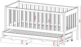 KAJA 80x200 graphite bunk bed Lano Furniture