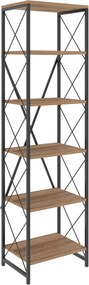 Βιβλιοθήκη Atlantic Πεύκο / Μαύρο PRIBE 50x30x180